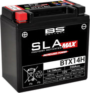BS Battery SLA MAX Factory- Activated AGM Maintenance-Free Battery Black BTX14H AGM Maintenance Free