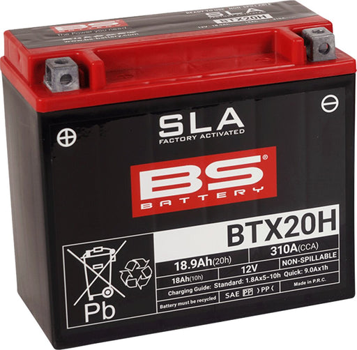 BS Battery SLA Factory- Activated AGM Maintenance-Free Battery BTX Black BTX20 AGM Maintenance Free