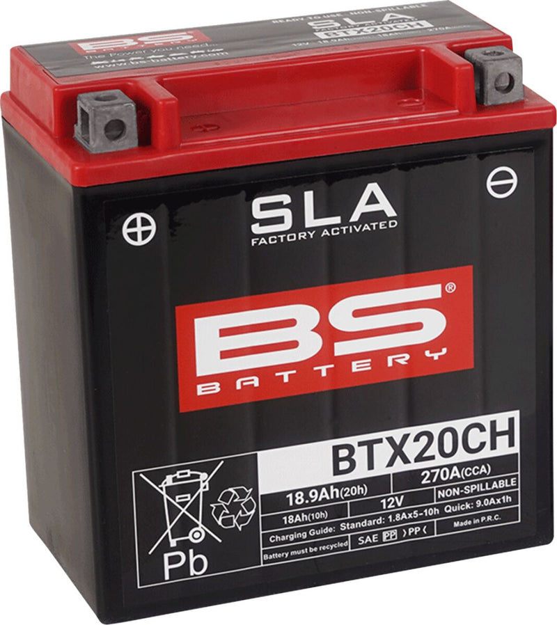 BS Battery SLA Factory- Activated AGM Maintenance-Free Battery BTX Black BTX20CH AGM Maintenance Free
