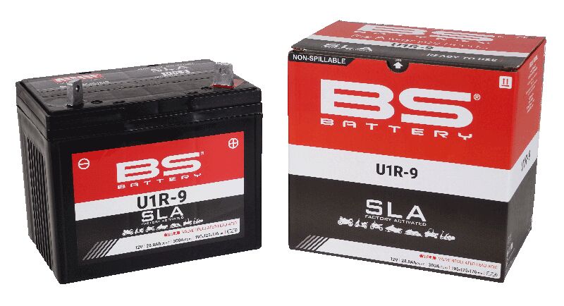 BS Battery SLA Factory-Activated AGM Maintenance-Free Batteries Black U1R-9 AGM Maintenance Free Each