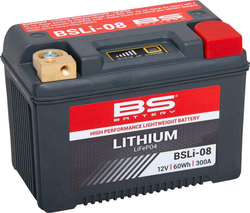 BS Battery Lithium LiFePO4 Battery BSLi Black BSLi-08 Lithium-Ion