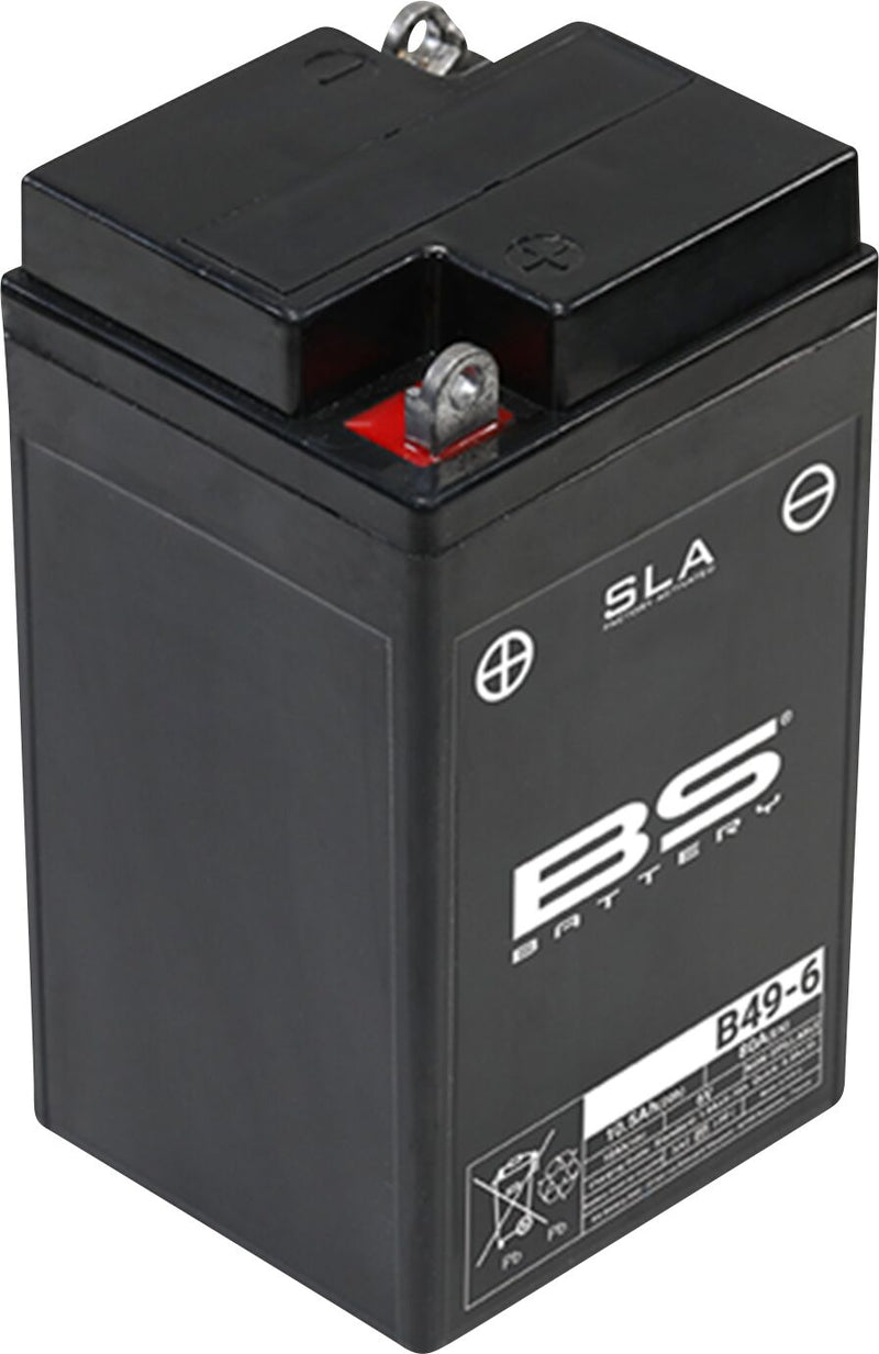 BS Battery SLA Factory-Activated AGM Maintenance-Free Batteries Black B49-6 AGM Maintenance Free