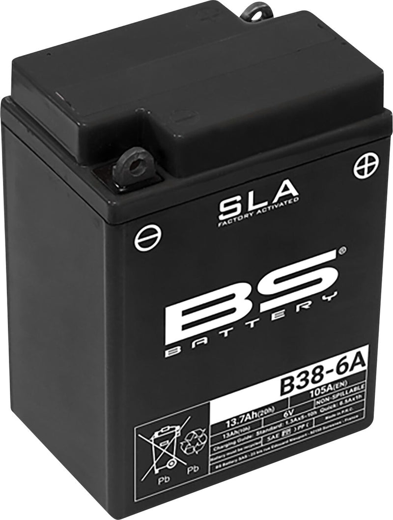 BS Battery SLA Factory-Activated AGM Maintenance-Free Batteries Black B38-6A AGM Maintenance Free