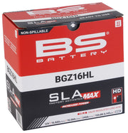 BS Battery SLA MAX Factory- Activated AGM Maintenance-Free Battery BGZ Black BGZ16HL AGM Maintenance Free Each