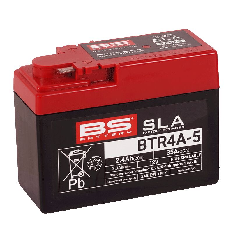 BS Battery Maintenance-Free Battery for 1995-2002 HONDA SLA Black AGM Maintenance Free
