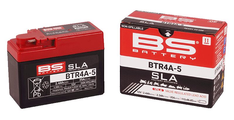 BS Battery Maintenance-Free Battery for 1995-2002 HONDA SLA Black AGM Maintenance Free Each