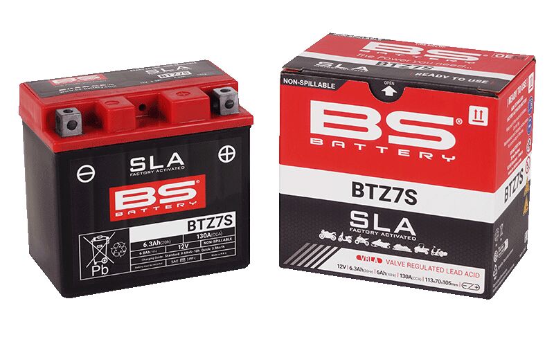BS Battery SLA Factory-Activated AGM Maintenance-Free Batteries Black BTZ7S AGM Maintenance Free Each