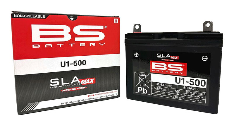BS Battery SLA MAX Factory- Activated AGM Maintenance-Free Battery Black AGM Maintenance Free Each