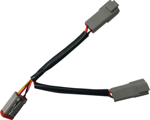 Custom Dynamics Dual-Accessory Cable for 1994-2013 Harley-Davidson Y-Splitter Black