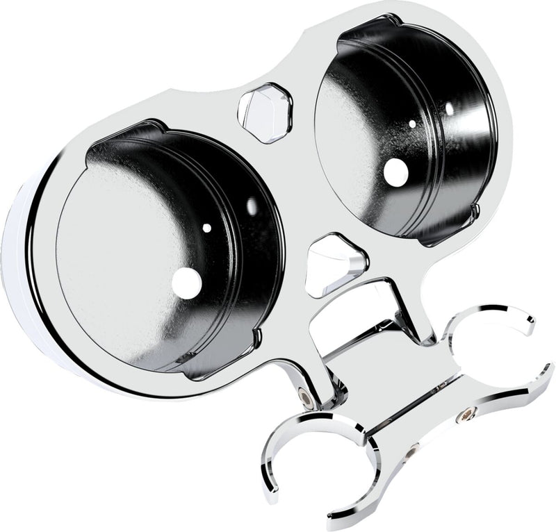 LA Choppers Gauge Mount Double Chrome Billet Aluminium Kit