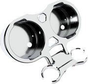 LA Choppers Gauge Mount Double Chrome Billet Aluminium Kit #LA-7398-02C