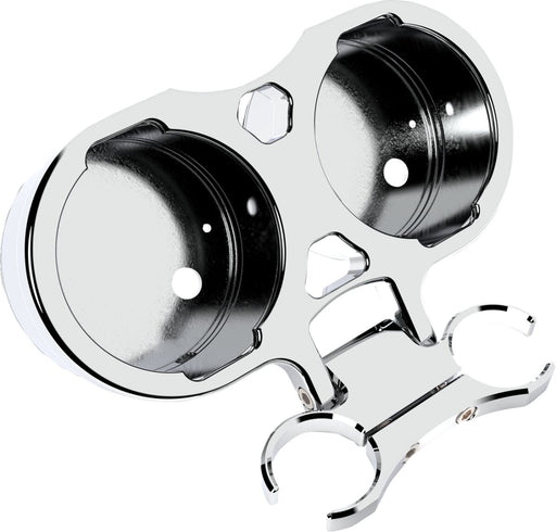 LA Choppers Gauge Mount Double Chrome Billet Aluminium Kit