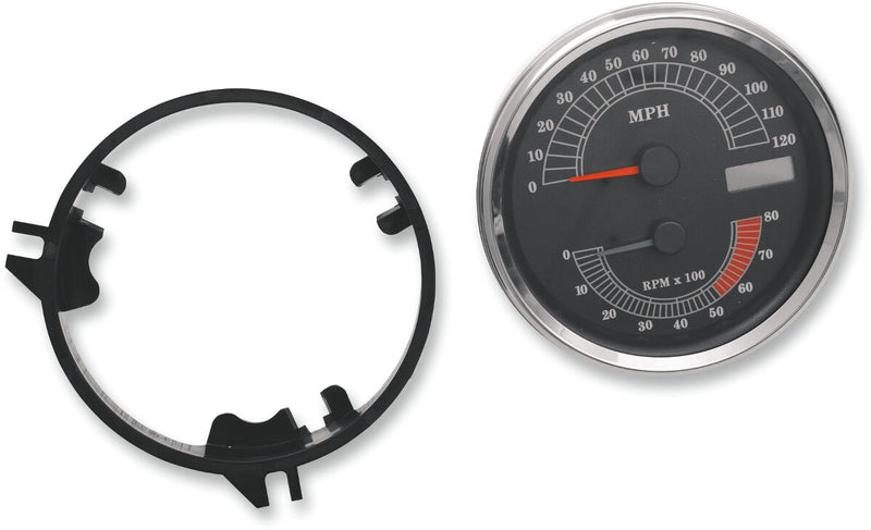 Drag Specialties Speedometer with Tach for Various Various Harley-Davidson Motorcycles (See Fitment List)