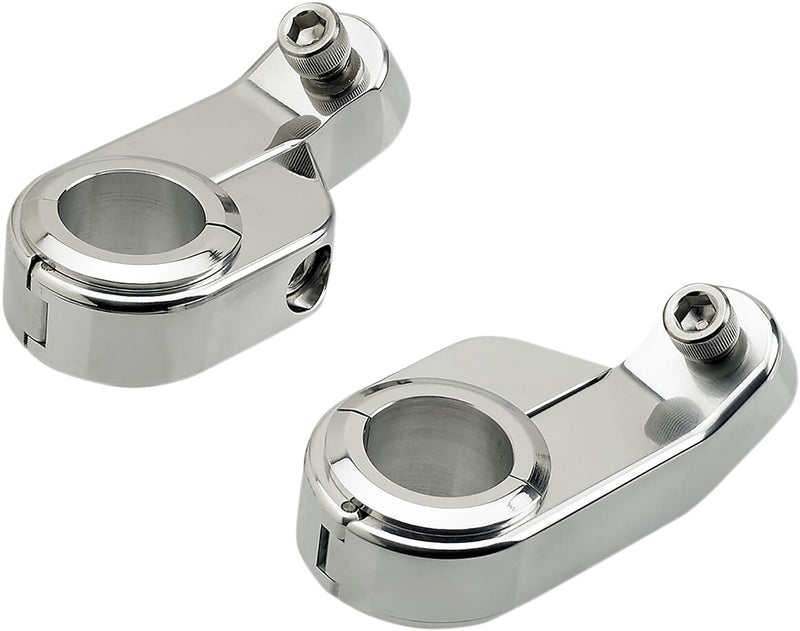 Biltwell O/S Speedometer Clamps Chrome Angled Pair