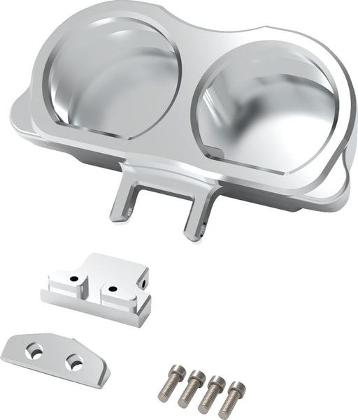 LA Choppers Dual Gauge Mount For Performance Risers Unfinished Billet Aluminium