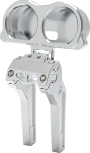 LA Choppers Dual Gauge Mount For Performance Risers Unfinished Billet Aluminium Each