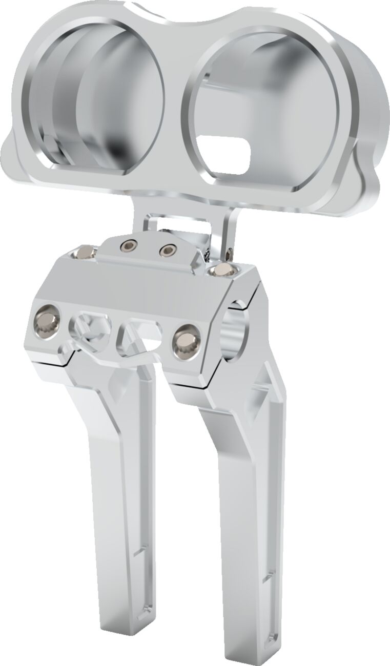 LA Choppers Dual Gauge Mount For Performance Risers Unfinished Billet Aluminium Each