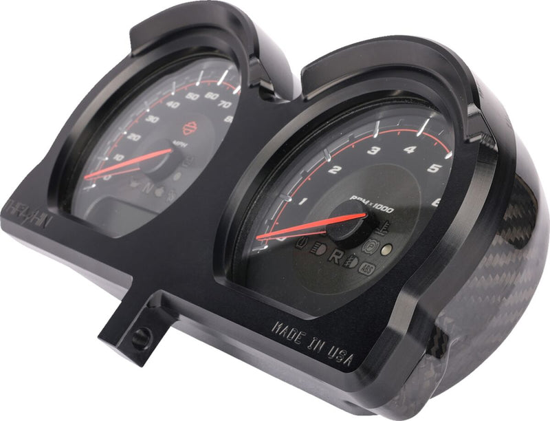 Thrashin Supply Co. Speedo Gauge Relocation Kit In Black For 2014-2023 Harley-Davidson Road Glide