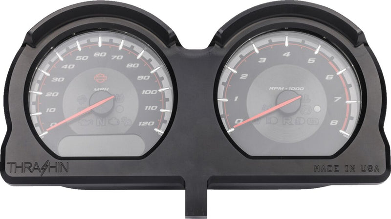 Thrashin Supply Co. Speedo Gauge Relocation Kit In Black For 2014-2023 Harley-Davidson Road Glide