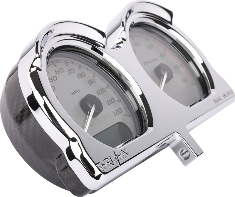 Thrashin Supply Co. Speedo Gauge Relocation Kit In Chrome For 2014-2023 Harley-Davidson Road Glide