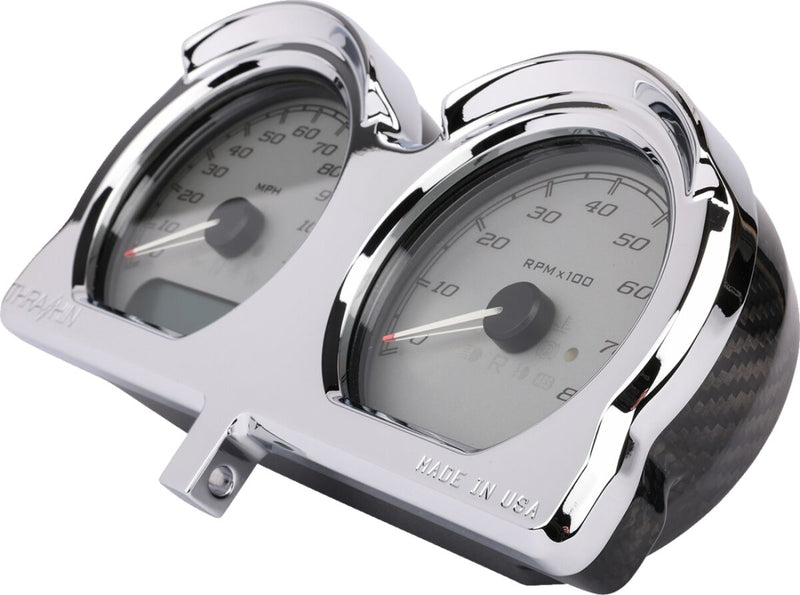 Thrashin Supply Co. Speedo Gauge Relocation Kit In Chrome For 2014-2023 Harley-Davidson Road Glide