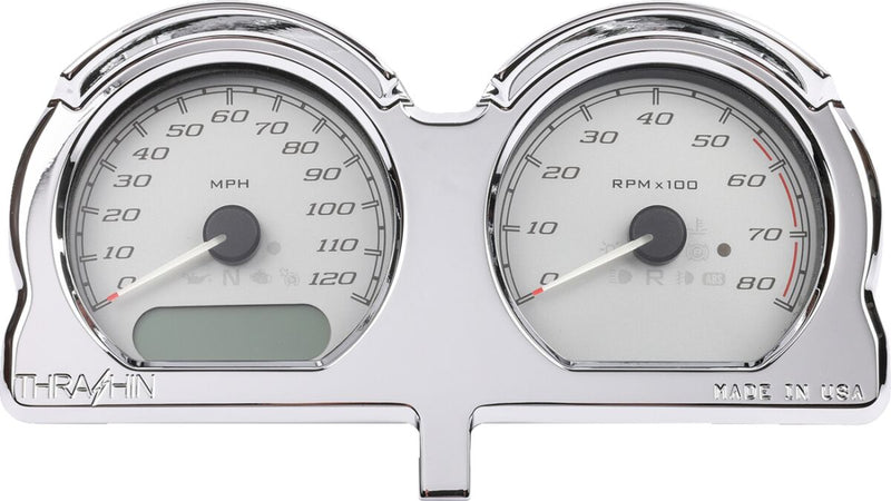 Thrashin Supply Co. Speedo Gauge Relocation Kit In Chrome For 2014-2023 Harley-Davidson Road Glide
