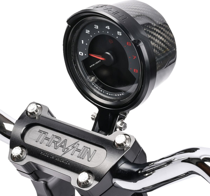 Thrashin Supply Co. Speedo Gauge Relocation Kit In Black For 2022-2025 Softail Low Rider S & Low Rider ST / Street Bob Models