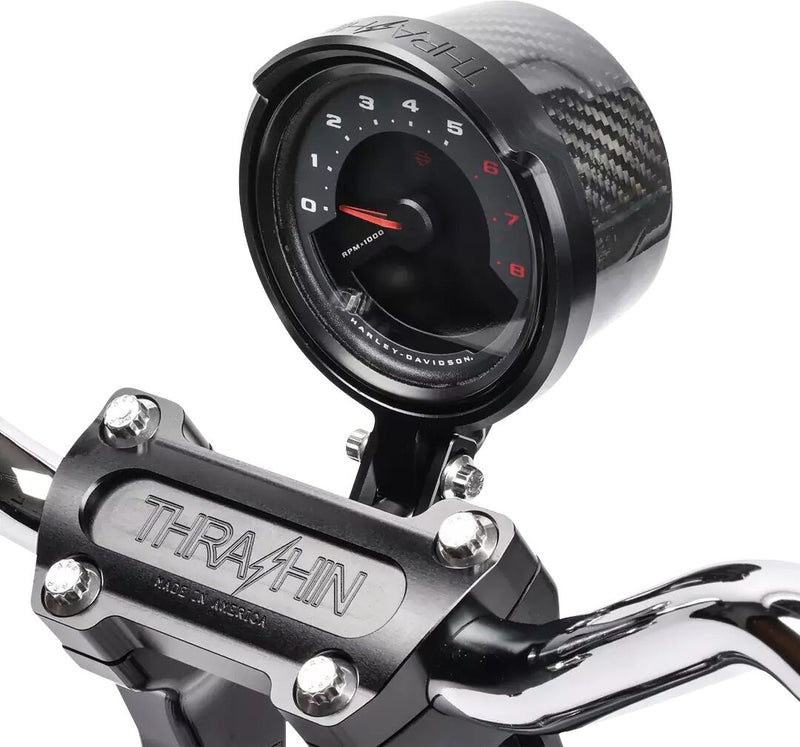 Thrashin Supply Co. Speedo Gauge Relocation Kit In Black For 2022-2025 Softail Low Rider S & Low Rider ST / Street Bob Models