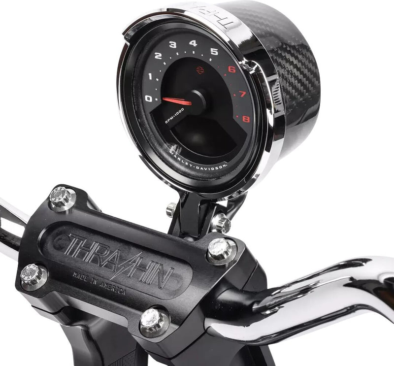 Thrashin Supply Co. Speedo Gauge Relocation Kit In Chrome For 2022-2025 Softail Low Rider S & Low Rider ST / Street Bob Models