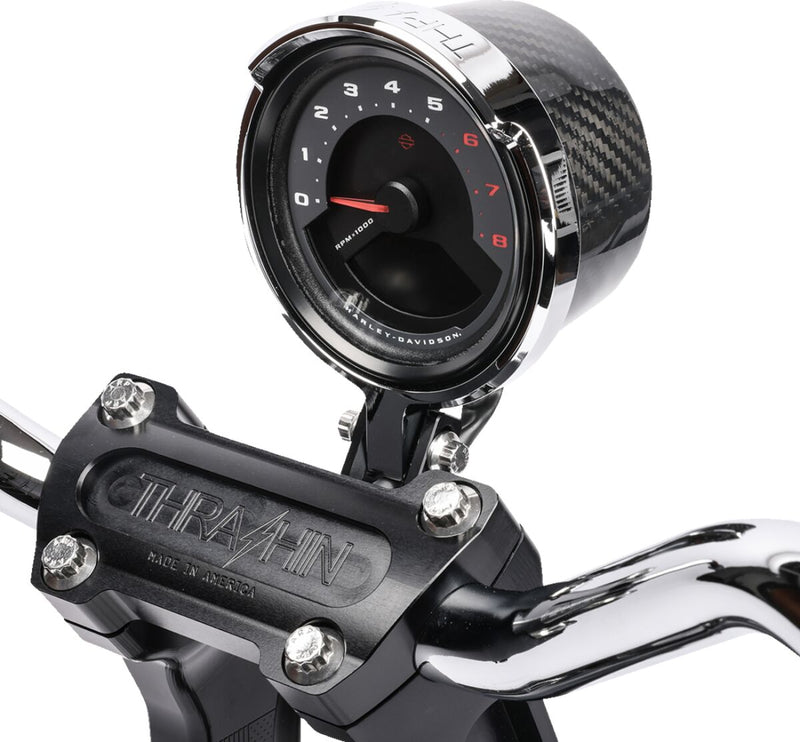 Thrashin Supply Co. Speedo Gauge Relocation Kit In Chrome For 2022-2025 Softail Low Rider S & Low Rider ST / Street Bob Models