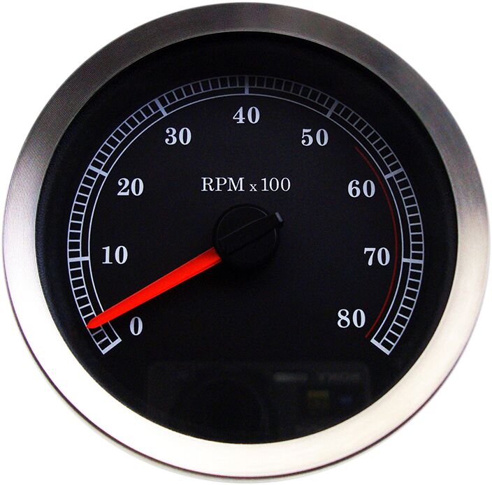 Drag Specialties 4 in. Electronic Tachometer w/Black Face for Various Various Harley-Davidson Motorcycles (See Fitment List)