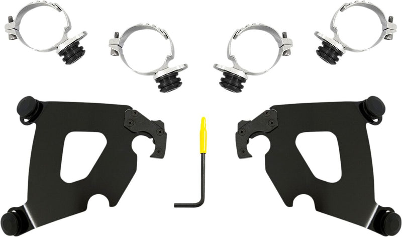 Memphis Shades Black Cafe Fairing Trigger Lock Mounting Kit for 2010-2022 Harley-Davidson Sportster Forty-Eight - XL 1200X Motorcycles