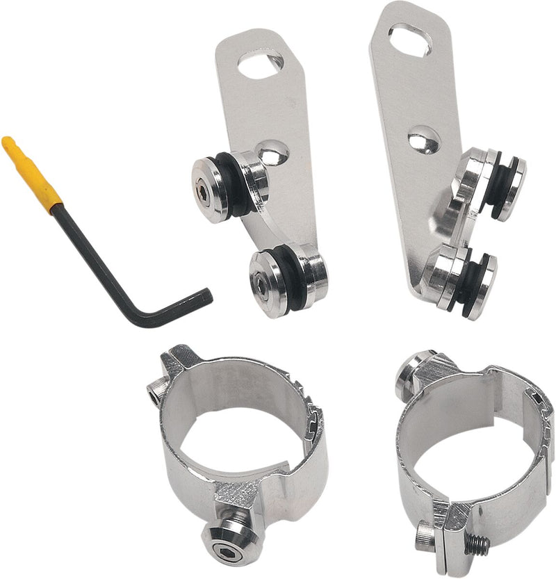 Memphis Shades Metric Custom Lower Deflector Mount Kit for 2003-2017 VICTORY VEGAS Lowers Mounting Kit Polished Complete Wind Deflector Aluminium #MEM9896