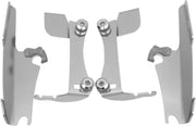 Memphis Shades Metric Windshield Trigger-Lock Complete Mount Kit for 2003-2009 HONDA VTX 1300 Trigger Lock Mounting Kit Polished Aluminium