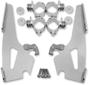 Memphis Shades Metric Windshield Trigger-Lock Complete Mount Kit Trigger Lock Mounting Kit Polished Fairing Aluminium #MEM8965