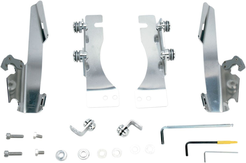 Memphis Shades Metric Windshield Trigger-Lock Complete Mount Kit for 2001-2020 SUZUKI Trigger Lock Mounting Kit Polished Fairing Aluminium #MEM8979
