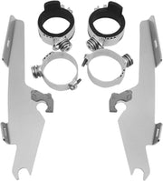 Memphis Shades Metric Windshield Trigger-Lock Complete Mount Kit for 1998-2011 YAMAHA XVS Trigger Lock Mounting Kit Polished Fairing Aluminium