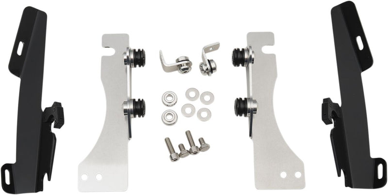 Memphis Shades Metric Windshield Trigger-Lock Complete Mount Kit for 2001-2020 SUZUKI Trigger Lock Mounting Kit Black Aluminium