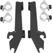 Memphis Shades Metric Windshield Trigger-Lock Complete Mount Kit for 2004-2009 HONDA VTX 1300 C Trigger Lock Mounting Kit Black Aluminium