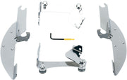 Memphis Shades Metric Windshield Trigger-Lock Complete Mount Kit for 2003-2009 HONDA VTX 1300 Trigger Lock Mounting Kit Polished Aluminium