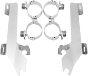Memphis Shades Metric Windshield Trigger-Lock Complete Mount Kit for 2002-2008 HONDA VTX 1800 Trigger Lock Mounting Kit Polished Aluminium