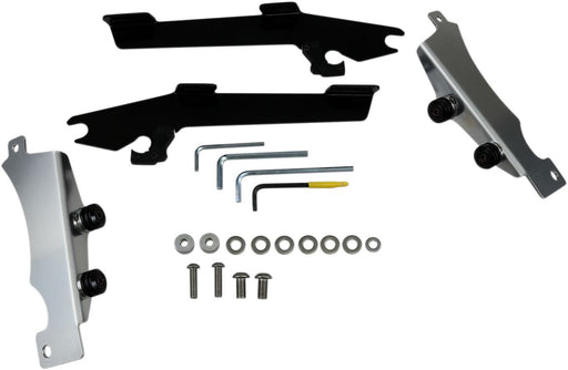 Memphis Shades Metric Windshield Trigger-Lock Complete Mount Kit for 2007-2017 YAMAHA XVS 1300 Trigger Lock Mounting Kit Black Aluminium