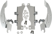 Memphis Shades Metric Windshield Trigger-Lock Complete Mount Kit for 2009-2015 YAMAHA XVS 950 Trigger Lock Mounting Kit Polished Aluminium #MEK1915
