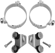 Memphis Shades Metric Mounting Hardware Kit for Fork Deflectors Mounting Kit Polished Wind Deflector Aluminium