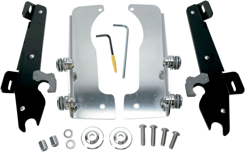 Memphis Shades Metric Windshield Trigger-Lock Complete Mount Kit for 2006-2014 YAMAHA XV 1900 Trigger Lock Mounting Kit Black Aluminium