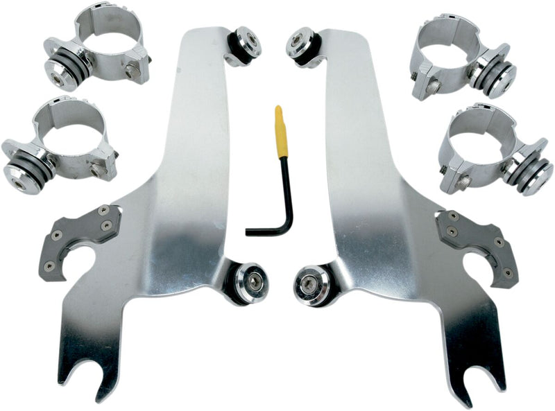 Memphis Shades Metric No-Tool Trigger-Lock Mount Kit for Sportshield for 2010-2016 HONDA VT 1300 CR Mounting Kit Polished Complete Windshield Alumi... #MEK1944