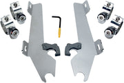 Memphis Shades Metric Windshield Trigger-Lock Complete Mount Kit for 2010-2016 HONDA VT 1300 CR Trigger Lock Mounting Kit Polished Aluminium
