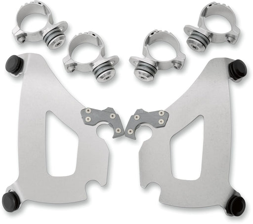 Memphis Shades Metric Bullet Fairing Mount Kit for 2000-2015 HONDA VT 750 Mounting Kit Polished Complete Aluminium