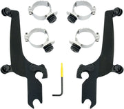 Memphis Shades Metric No-Tool Trigger-Lock Mount Kit for Sportshield for 2010-2020, 2022-2024 HONDA VT 1300 CX Mounting Kit Black Complete Windshie...