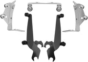 Memphis Shades Metric No-Tool Trigger-Lock Mount Kit for Sportshield for 2006-2025 KAWASAKI VN 900 Mounting Kit Black Complete Windshield Aluminium